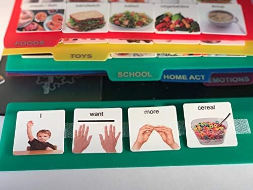 Visual Communication Book with Case,162 ASD Photo Picture Cards: Autism Language Vocabulary, Speech Articulation Therapy, ADHD & Aprexia Learning