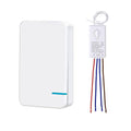 Thinkbee Wireless Light Switch Kit, No Wiring Mini Remote Switch, No WiFi Needed, Outdoor 1969ft Indoor 328ft Remote Control Lighting Fixture for Led Light, Ceiling Lights and Lamps, Waterproof