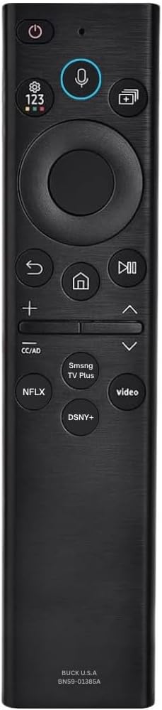 BN59-01385A Samsung TV Remote Control Replacement for Smart TV - Easy Setup, Universal Voice Remote, No Solarcell - Works with Samsung QLED, Frame, Crystal UHD, 4K, & LED Smart TVs
