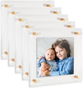 ArtToFrames 24x24 Inch Double Panel Floating Acrylic Picture Frame (Full Frame is 28x28) comes with Gold Standoff Hardware, Made in the USA, 5 Pack