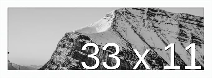 Frame It Easy 33 x 11 White Wood Frame (Derby)