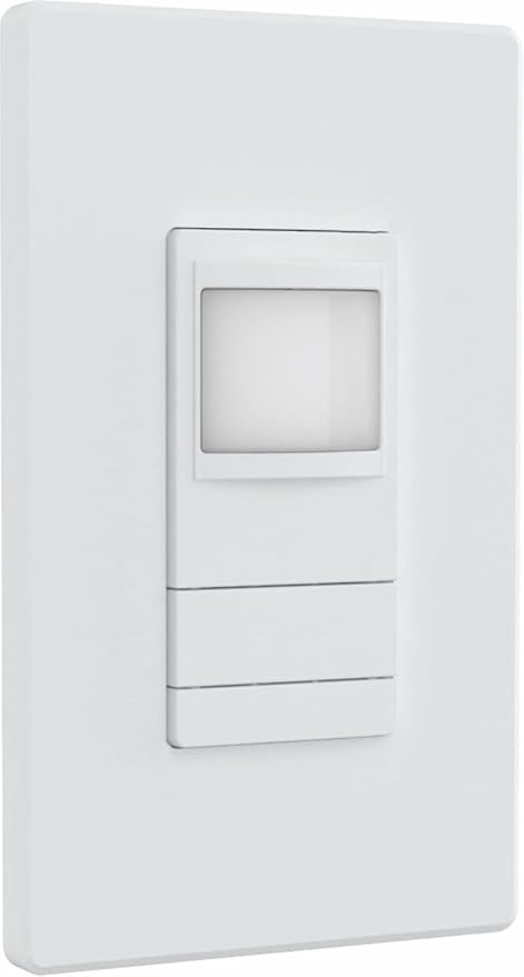 Lithonia Lighting SensorSwitch Wall Mount Motion Sensor Switch, Passive Infrared Wall Switch and Occupancy Sensor, WSXA Series, Single Relay, White (WSXA WH)