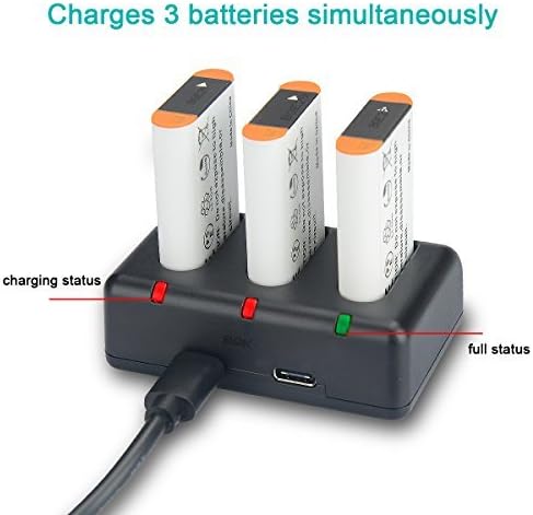 NP-BX1 Newmowa Replacement Battery and 3-Channel USB Charger Set - Image 4