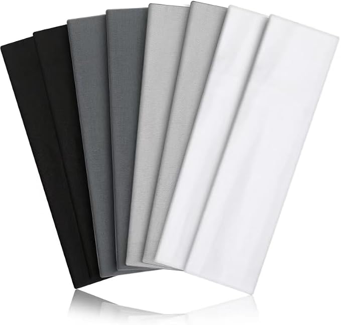 8PCS Summer-Exclusive Non Slip Sports Elastic Soft Running Fashion Headbands by VANRUIDFashionSportHeadbands