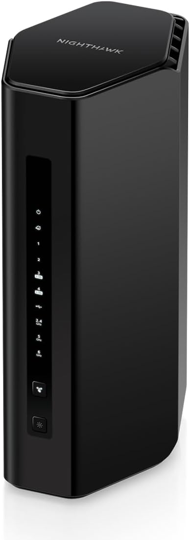 NETGEAR RS300-100NAR Nighthawk RS300 Tri-Band WiFi 7 Router, Wireless Speed Up by Amazon+Renewed