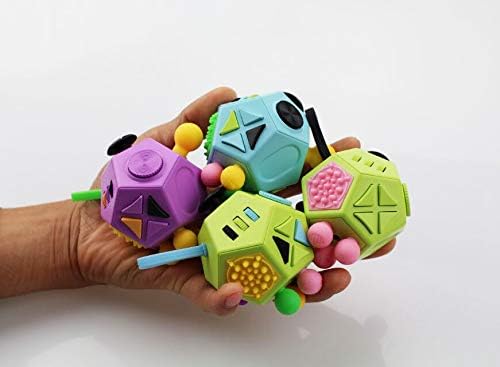 Fidget Dodecagon –12-Side Fidget Toys Cube Relieves Stress and Anxiety Anti Depression Travel Toy Christmas Stocking Stuffers Gifts for Children and Adults(B1 Green)