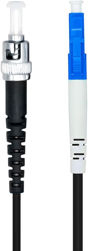 Jeirdus 600M LC to ST Outdoor Armored Simplex 9/125 SM Fiber Optic Cable Jumper Optical Patch Cord Singlemode 600Meters 492ft LC-ST
