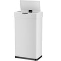 AthLike Sensor Trash Can, Touchless Motion Sensor Trash Bin, Smart Automatic Garbage Can with Soft-Close Lid, Bag Retainer Ring and Display Light,for Kitchen,Living Room Office (White, 21.1 Gal)