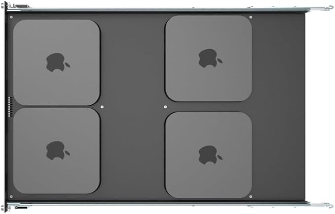 Mac mini Sliding Rack Shelf. Mounts 4 Mac Minis in A 19In Standard Rack.