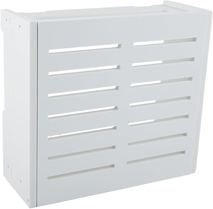 White Plastic Router Storage Box, Wall Mount Cable Organizer by Unknown