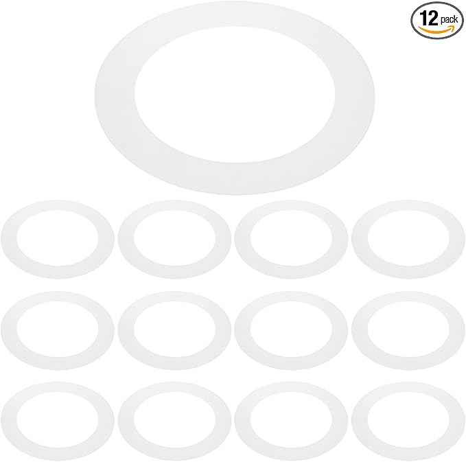 PATIKIL 5.9" ID 8.1" OD Plastic Trim Ring, Translucent Matte White by PATIKIL