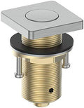 KANARY ALL Brass Square Air Switch Button for Sink Top Counter Top Garbage Disposal Part (Brushed Nickel)