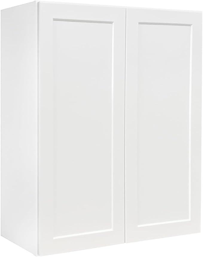 Wall Kitchen Cabinets, White Shaker Cabinet, Wall Mounted, RTA Upper Cabinet, Modern for Kitchen and Bathroom with Door (White, 36" W x 36" H x 12" D)