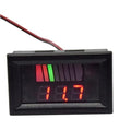 Battery Charge Level Indicator Universal Car Battery Capacity Meter Tester Checker 12V-72V Red Car Tester Motorcycle Checker Capacity Meter