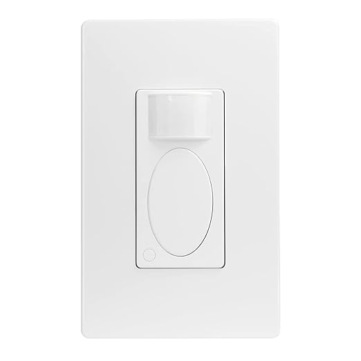 RAYZEEK 3 in 1 Motion Sensor Switch with Occupancy Sensor/Vacancy Sensor/Normal On-Off Switch Options,PIR Motion Activated Wall Sensor Switch for Indoor,PC Fireproof(10A, Ground Wire Version)