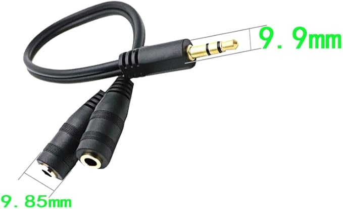 Headphone Splitter for 2 Headphones 2 Way 3.5mm Adapter Aux Cable Mini Jack Male to Dual Female Stereo Audio Y Splitter Couple Adapter Compatible with iPad iPhone iPod MacBook PC Amplifier Speaker