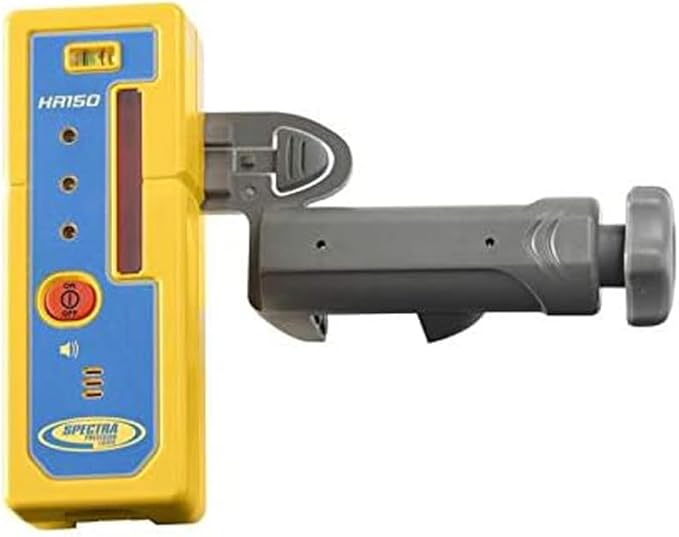Spectra Precision HR150U Laser Receiver with Sturdy C61 Rod Clamp, Dual-Side LEDs, Magnetic Mount, 50 mm Capture Height & IP55 Protection