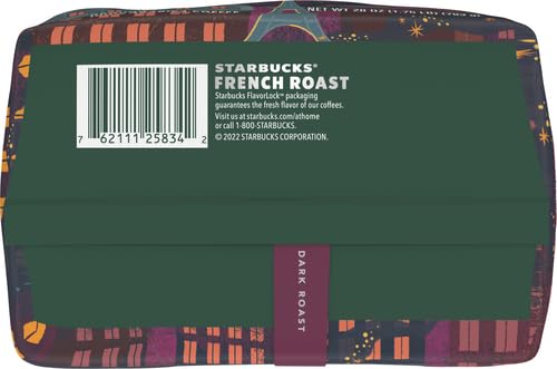 Starbucks Ground Coffee, Dark Roast Coffee, French Roast, 100% Arabica, 1 bag (28 oz) (Pack of 2)