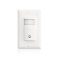 ECOELER Motion Sensor Light Switch, No Neutral Wire, PIR Infrared Motion Activated Wall Switch with Sensitivity Adjustable, OCC & VAC Selectable, Single Pole, UL Listed & FCC Listed, White