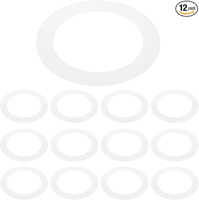 PATIKIL 3.8" ID 5.2" OD Plastic Trim Ring, Translucent Matte White by PATIKIL