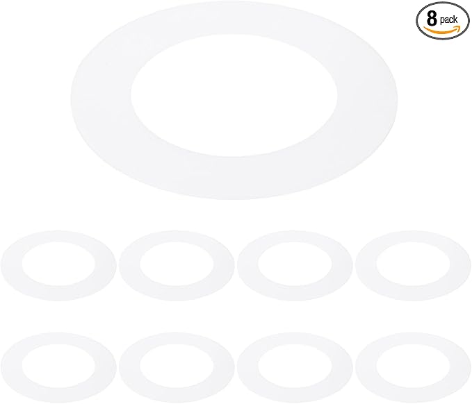 PATIKIL 3" ID 4.7" OD Plastic Trim Ring, Translucent Matte White by PATIKIL