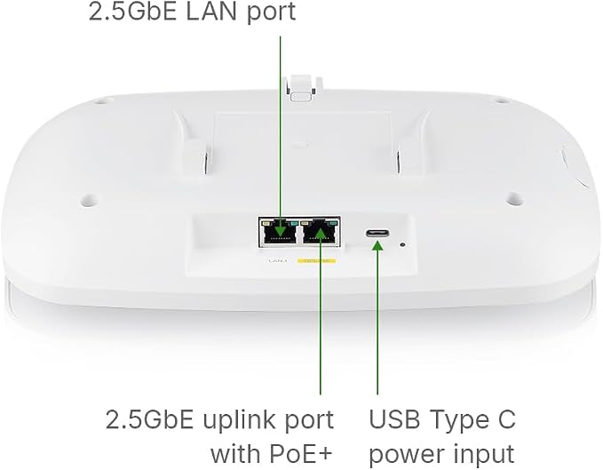 Zyxel WiFi 7 BE11000 Access Point | 2X 2.5G Ethernet Ports | PoE+ | Triple - Image 3