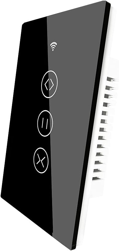 MOES WiFi Smart Curtain Switch Motorized Roller Blinds Shutter Switch,Smart Life/Tuya APP Remote Control,Compatible with Alexa Echo and Google Home,Black