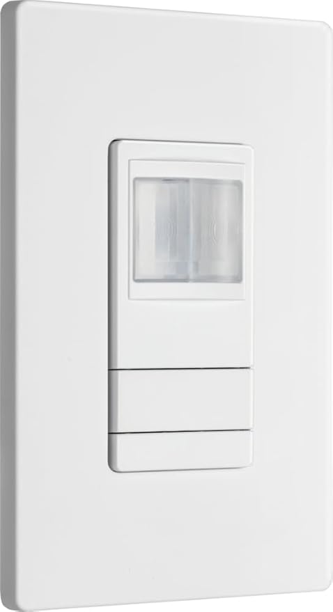 Lithonia Lighting SensorSwitch Wall Mount Motion Sensor Switch, Passive Infrared Wall Switch and Occupancy Sensor, WSXA Series, Single Relay, White (WSXA WH)