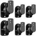 TNP Universal Satellite Speaker Wall Mount Bracket Ceiling Mount Clamp with Adjustable Swivel and Tilt Angle Rotation for Home Theater Surround Sound System Satellite Speakers - 6 Pack, Black