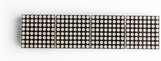2Pcs MAX7219 Dot Matrix Display 4 in 1 Integrated Display 4 Dot Matrix Integrated Display Screen Module Microcontroller Controls Red Color LED Electronic Components 5V