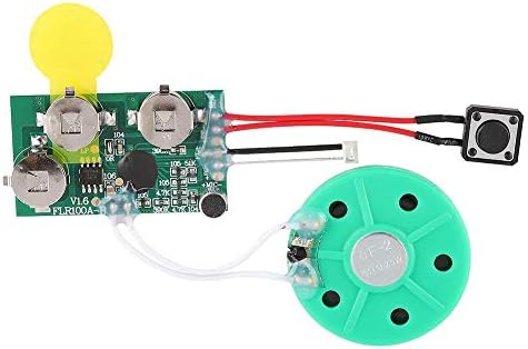 fosa DIY Greeting Card Chip, 60 Seconds Music Sound Audio Voice Recording Module Device Chip Recordable Sound Chip for Christmas Cards, Creative Gift Boxes, Jewelry Boxes, Crafts, Children's Toys