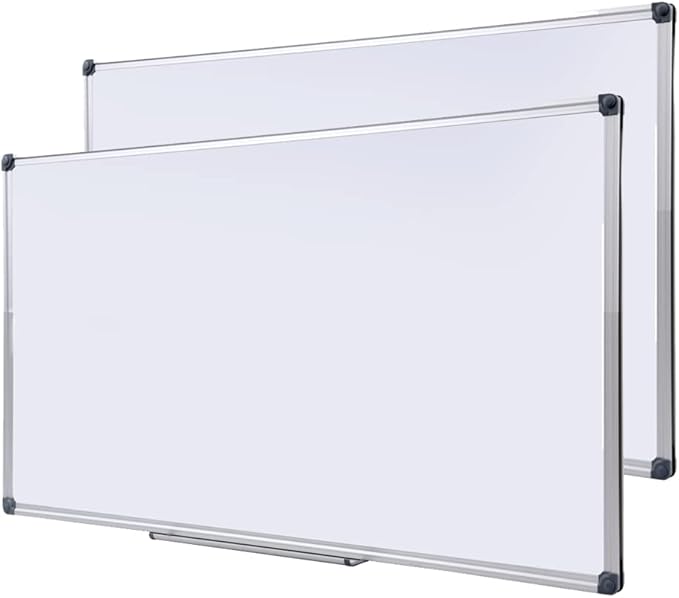 Magnetic Whiteboard -2 Pack 72" x 40" Large Magnetic Dry Erase Board with Removable Marker Tray| Commercial Wall-Mounted Aluminum Message Presentation White Board for Home Office Classroom