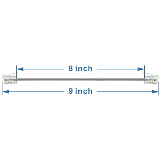 NECABLES 4Pack 8 Inch Short Telephone Cord Phone Cable Wall Phone Cord - Image 2