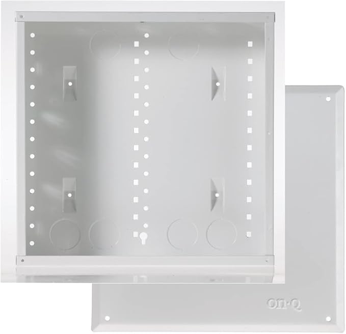 Legrand - OnQ 14 Inch Cable Management, Structured Media Box, In-Wall Enclosure, no cover, Glossy White, EN1480