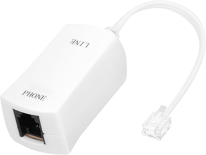 Uvital DSL Filter for Landline Phone, 1 Pack DSL Modem Phone Filter Adapter by Uvital