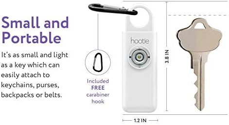 Hootie Personal Safety Alarm, Personal Alarms for Women, Men, & Kids Personal Alarm - Keychain Alarm, Self Defense Alarm, Security Alarm Keychain 130dB Self Defense Siren & Strobe Light - Lavender