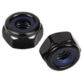 MewuDecor 1/2-13 Nylon Insert Hex Lock Nuts Locknuts, 304 Stainless Steel 18-8, Black Oxide, 25 PCS