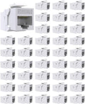 40 Pack Cat6A Keystone Jack Coupler RJ45 Female to Female Ethernet Wall Jack by VANDESAIL