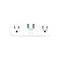 Emerson SmartVoice 4-in-1 Wall Plug, Offline 30+ Voice Control Commands, No APP, No WiFi, No Setup, Smart Outlet w/ 2 AC Outlets, 2 USB-A Ports, Sleep & Wake Timer, ETL Listed