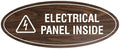Signs ByLITA Oval Electrical Panel Inside Sign (Walnut) - Medium