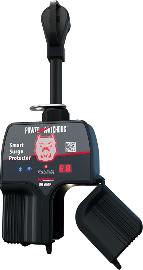 Power Watchdog PWD50W Smart RV Portable Surge Protector 50 Amp - Patented WiFi and Bluetooth Connectivity - Monitor Voltage/Amperage/Wattage - IP65 Water-Resistant