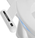 Ultra-Slim Bidet Attachment for Toilet, Non-Electric Dual Nozzle (Rear & Feminine Wash), Adjustable Fresh Cold Water Pressure, Stainless Steel Inlet, Easy to Install(Black & White)