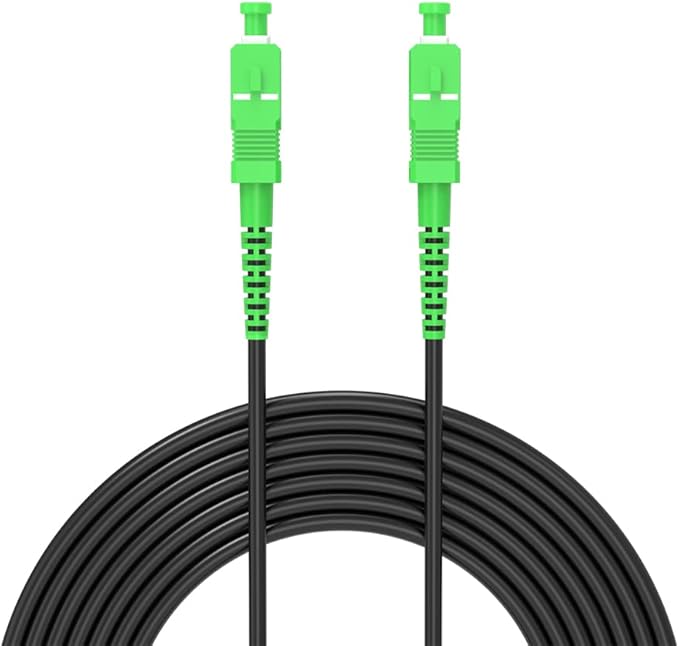 Jeirdus 3M SC/APC to SC/APC Outdoor Armored Simplex 9/125 SM Fiber Optic Cable Jumper Optical Patch Cord Singlemode 3Meters 10ft SC-SC