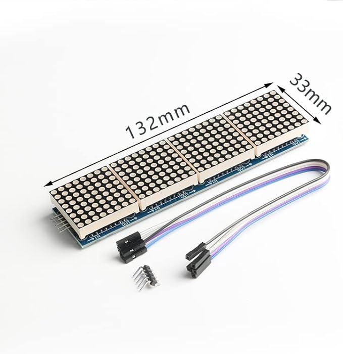 EC Buying MAX7219 Dot Matrix Display - 4 in 1 Integrated Display, SCM Control Drive, LED, Electronic Components, 5V