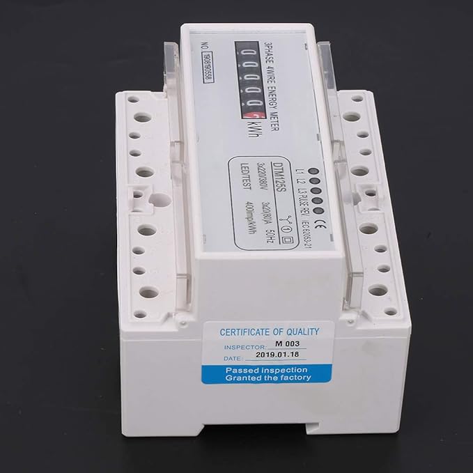Energy Consumption Digital Electric Power Meter 3 Phase KWh Meter Smart Class 1 Power Measurement Device 220/380V 20-80A Rail Type Installation