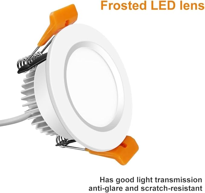inShareplus 2 Inch LED Recessed Lighting, Downlight Dimmable 3W (35W Equivalent), 3000K Warm White, CRI80, Recessed Light Fixtures with LED Driver（10 Pack ）