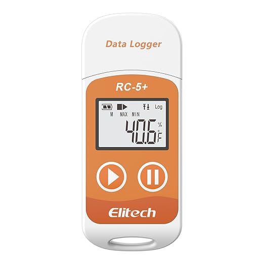Elitech Default Fahrenheit RC-5+ Digital PDF USB Temperature Data Logger by Elitech
