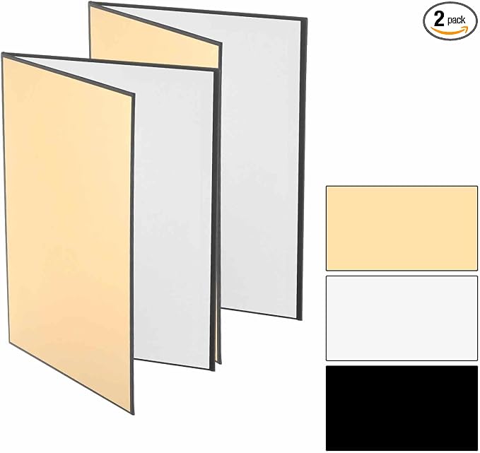 2Pcs 17"x11" Light Reflector 3 in 1 Photography Reflector Cardboards, Foldable by Unknown