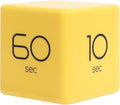 mooas Cube Timer (Yellow), Timers Cube Flip Block Timers Productivity Gravity Sensor Time Management for Kids ADHD Classroom Kitchen Desk Workout Cooking Study 10, 20, 30, 60 Seconds Timer Setting