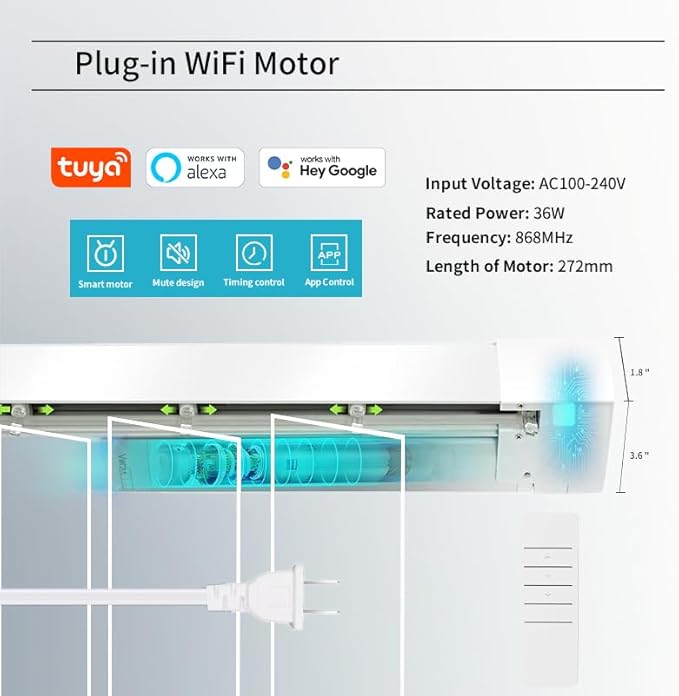 Blindify Motorized Vertical Blinds Compatible with Alexa Google Home, Light Filtering Sliding Door Shades Smart Vertical Blinds Remote Control Customize, Jacquard Beige